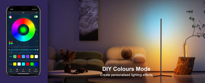 Smart RGB Dream Color Floor Lamp with Music Sync Color Changing With Remote Control